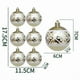 thumbnail image 1 of CaiYueKe 6Pcs Plastic Christmas Ball Ornaments Holiday Tree Decorations Striped Hanging Balls Party Supplies Festive Xmas Decor Home Holiday Ornament, 1 of 2