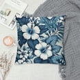 thumbnail image 2 of Leisuo  Flower Throw Pillow Covers Aloha Hawaiian Tropical Hawaii Hibiscus Floral Camo Square Pillow Cases for Decorative Cushion Bed Couch Sofa White, 2 of 5