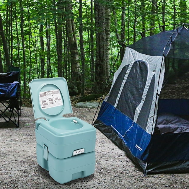 YYAO Portable Toilet, 5.3 Gallon Large Waste Tank, Indoor&Outdoor Toilet for RV/Camping/Hiking/Boating