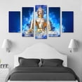 thumbnail image 3 of Juego de Cuadros Decorativos, Buda con Aura Azul y Estilo Energético, 5 Piezas, Ideal para Sala y Oficina, 150x80cm, 3 of 5
