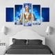thumbnail image 3 of Juego de Cuadros Decorativos, Buda con Aura Azul y Estilo Energético, 5 Piezas, Ideal para Sala y Oficina, 150x80cm, 3 of 5