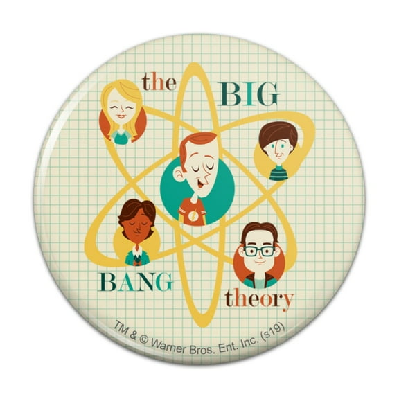 Big Bang Theory Retro Art Kitchen Refrigerator Locker Button Magnet