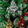 thumbnail image 4 of Christmas Window Christmas Bell Christmas Tree Pendant Christmas Decoration Pendant (Red+Gold Bell), 4 of 6