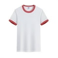 thumbnail image 4 of Bysome Boys Toddler Tops Crew Neck Short Sleeve T-Shirts Solid Color Soft Casual Summer Boy Tops Red Size 6-7 Years, 4 of 9