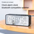 thumbnail image 4 of Boc G50 Wireless Speaker Mini Mirror Surface Design Support TF Card 2-in-1 Practical Bluetooth-compatible Loudspeaker Alarm Clock for, 4 of 10