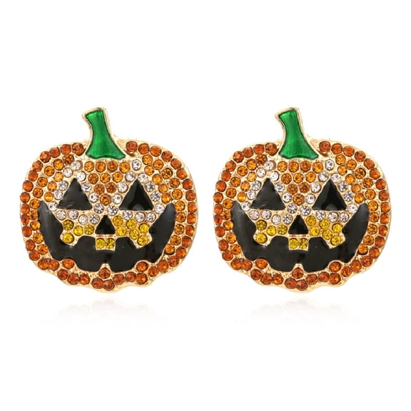 LongcreekX Pumpkin Statement Earrings for Women, Halloween Pumpkin Stud Earrings, Thanksgiving Pumpkin Earrings Hypoallergenic, Cute Vegetable Pumpkin Earrings Studs, Holiday Pumpkin Funny Earrings