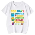 thumbnail image 4 of Letdown 100 Days of School Preppy 100th Day of School Kids T-Shirt For Toddler And Teens Cute Cartoon Print Crew Neck Comfy Summer Top (White,12-13 Years), 4 of 4