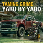 Poulan Pro Gas Pressure Washer, 3100 PSI & 2.5 GPM, 212cc 4-Cycle High Pressure Washer with 30ft Hose and 10-inch Wheels, 21 Spray Lance, 5 Nozzles for Cars Driveways Patios Fences Daily Cleaning