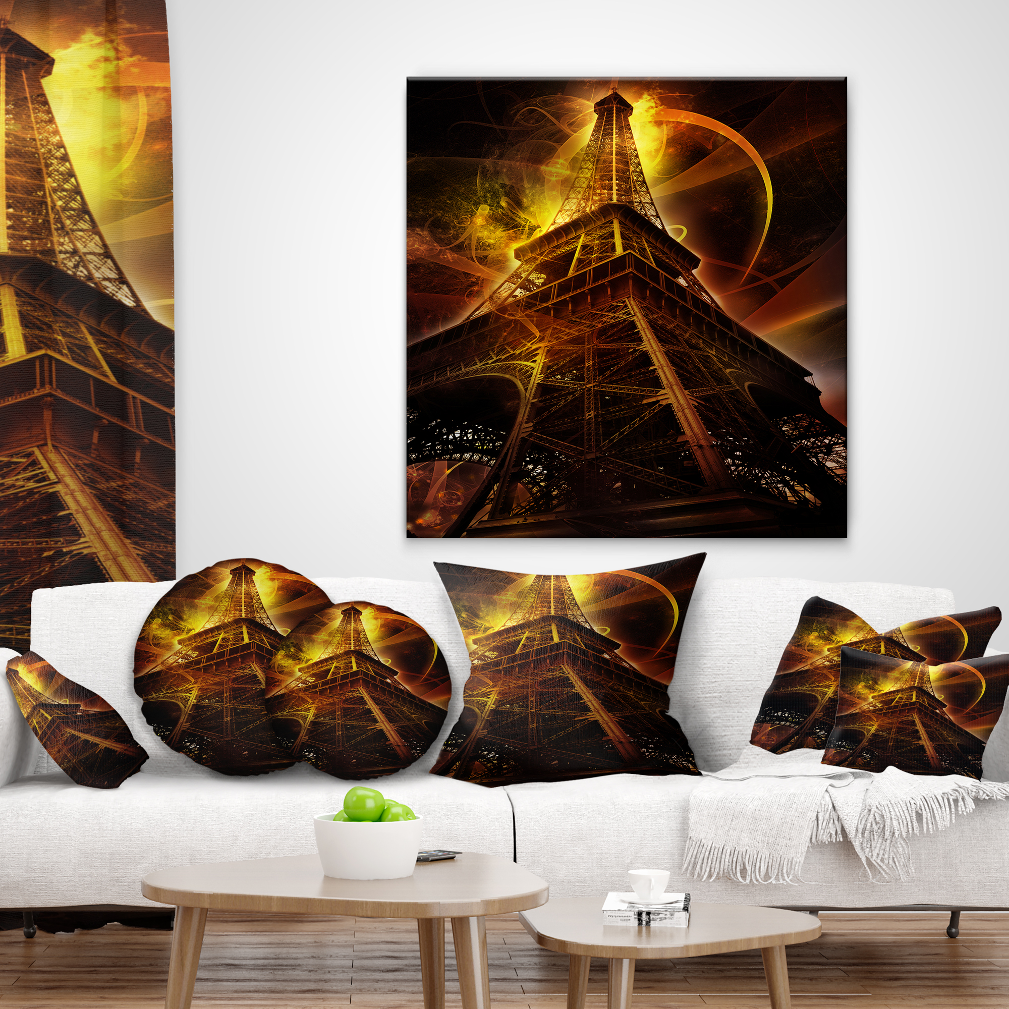 Designart 18" x 18" Cityscape Polyester Throw Pillow