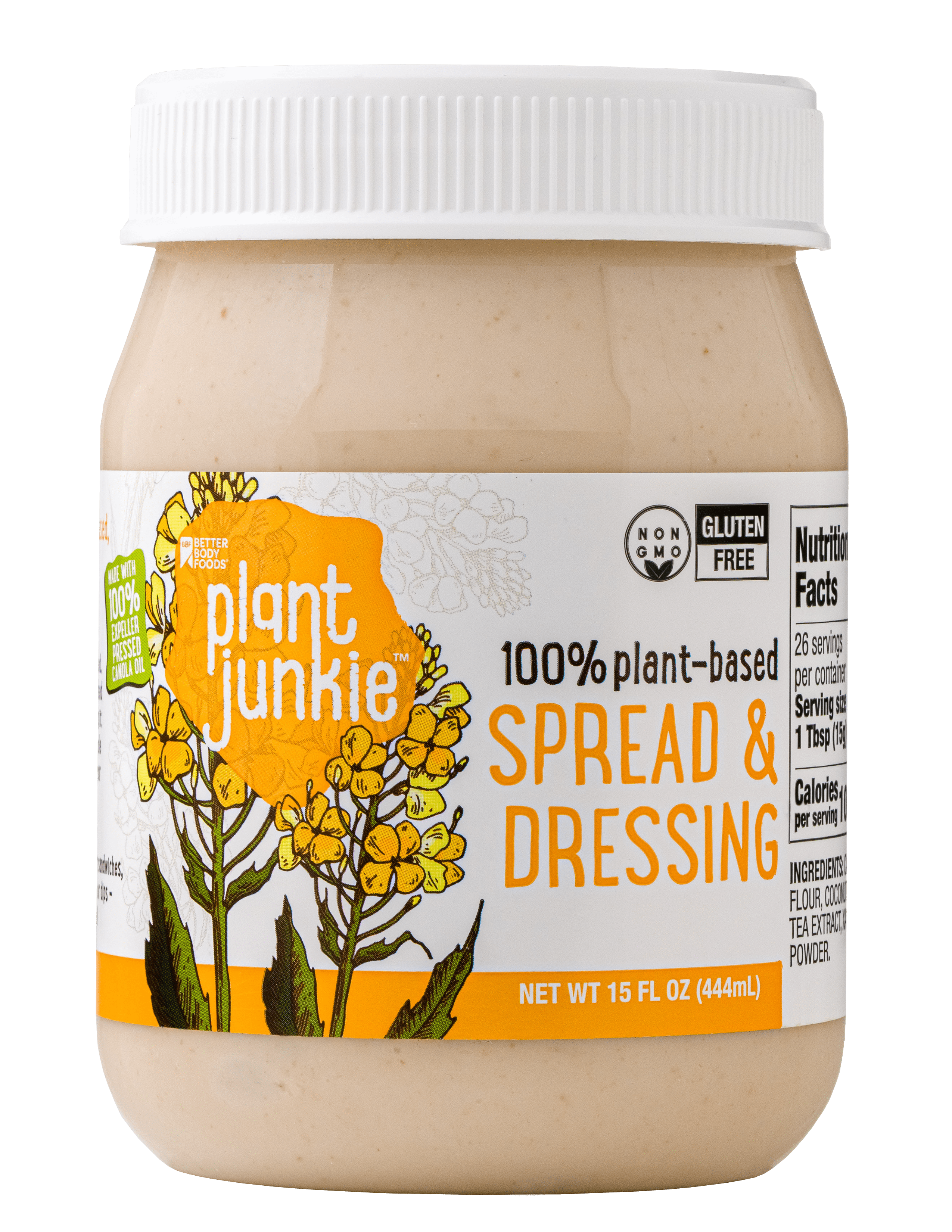 Plant Junkie 100 PlantBased Canola Oil Spread & Dressing Regular 15