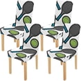 thumbnail image 1 of HATIART Housse de Chaise Extensible de Sport de Balle de Tennis Protecteur de Siège pour Salle à Manger Hôtel Mariage Fête Ensemble de 4, 1 of 5