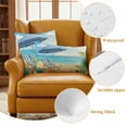 thumbnail image 6 of Welcome Summer Beach Outdoor Pillow Covers Pack of 2 Coastal Watercolor Ocean Sky Flower Lounger Leaf Waterproof Throw Pillow Covers Decorative Cushion Cases for Patio Garden Tent Balcony 16x16 inch, 6 of 9