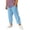 Blue, variant on SGFCWSX Boys Girls Casual Linen Pants Elastic Waist Cropped Straight Leg with Pockets Lightweight Summer Wear for Kids White Size 10