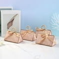 thumbnail image 4 of YUANOU Simple Kraft Paper Triangle Gift Wedding Candy Box Wedding Creative Candy Box(red)L+WoodRing, 4 of 6