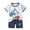 White, variant on ZACPNCV Toddler Boys Girls Set Summer Clothes Cotton Soft Short Sleeve Crewneck Cute Cartoon Print Tee Shirt Top and Shorts 2PC Outfits Outdoor Set White 2-3 Years