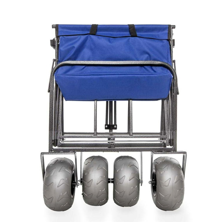 Heavy Duty Folding Trolley Large Capacity Beach Wagon Folding Wagon with  9*4'' Pneumatic Balloon Sand Wheels Outdoor Heavy Duty Collapsible Foldable  Beach Cart - China Beach Cart, Camping Trolley