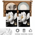 thumbnail image 5 of Gorgeous Flowers Kitchen Towels Set of 4, White Gold Floral Botanicals Black Absorbent Dish Towels for Kitchen, Microfiber Hand Towel, Quick Drying Tea Towel for Cleaning Decorative Dishcloths, 5 of 7