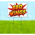 thumbnail image 1 of Wbg Bbq Wings (18" x 24") Yard Sign, Includes Metal Step Stake, 1 of 6