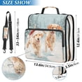 thumbnail image 3 of Water-Resistant 3-Ring Binder Organizer with Multiple Pockets Zipper Binder Bag for Office Cute Brown Dog Wearing Hats, 3 of 8