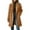 Coffee, variant on Luwomo Women's Winter Peacoat Notched Collar Plaid Wool Trench Coat Button Down Mid Long Overcoat Outerwear,Dark Green,L