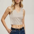 thumbnail image 5 of Crop Tank Tops for Women Lightweight Casual Cotton Linen V Neck Sleeveless Shirt Going out Tops Summer Outfits, 5 of 8