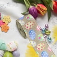 thumbnail image 5 of Easter Wired Edge Ribbon Rolls, Colorful Easter Burlap Ribbons, Decorative Wrapping Ribbons for Gift, Easter Colorful DIY Craft Ribbons, Easter Fabric Ribbon Decor, 5 Yards, Happy Easter, 5 of 9