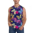 thumbnail image 1 of Bingfone Paint Butterflies Pattern Men's Tank Tops Workout Sleeveless Tee Shirts Running Beach Tanks for Men-X-Large, 1 of 7