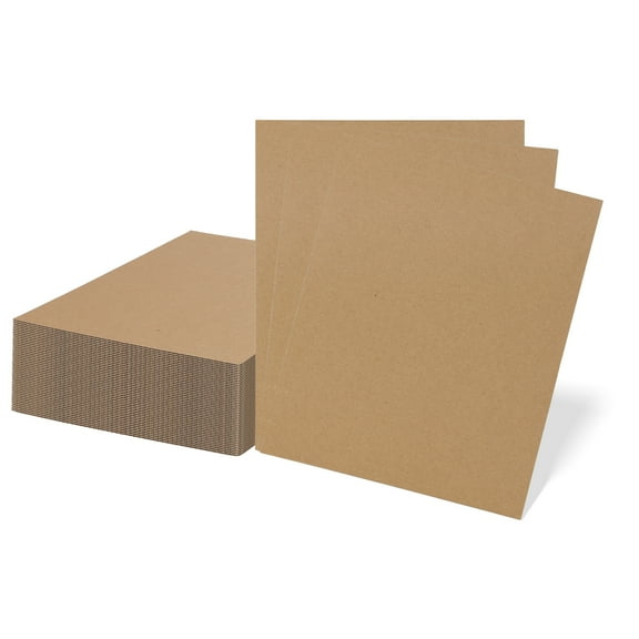 50 Packs Corrugated Cardboard Sheets, 8x10 Flat Packaging Inserts Pads for Mailers, Shipping