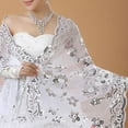 thumbnail image 6 of New Bride Wedding Dress Women Cheongsam Shawl White Lace Embroidered Sequins Lon, 6 of 6