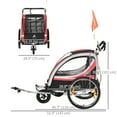 thumbnail image 3 of Aosom Remorque pour Vélo d'Enfant avec Rangement, Harnais à 5 Points, Poussette pour Bébé Rouge, 3 of 9