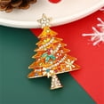 thumbnail image 3 of Christmas Tree Brooch Vintage Colored Rhinestone Christmas Tree Lapel Pins Crystal Christmas Enamel Pin Sparkling Christmas Jewelry Pins For Women Girls, 3 of 5