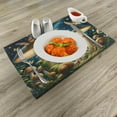 thumbnail image 2 of Ambesonne Aesthetic Place Mats Set of 4, Enchanting Night Forest, Standard Size, Dark Blue and Pale Brown, 2 of 5