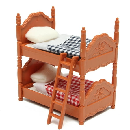 Miniature Furniture Michaels Meigar Dollhouse Furniture Sets Miniature Plastic Doll House Bunk Bed Furniture Set Kids Role Pretend Toy Kids Children Christmas Gifts ()