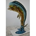 thumbnail image 3 of Mahi Mahi Dorado Fish Large Bronze Statue Fountain Size: 40" x 22" x 52"H, 3 of 12