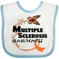 thumbnail image 3 of Inktastic Multiple Sclerosis Awareness Butterfly Ribbon Boys or Girls Baby Bib, 3 of 4