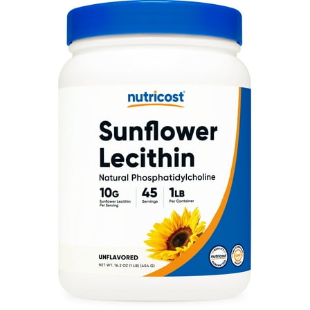 Nutricost Sunflower Lecithin (1 Pound) - Natural Phosphatidylcholine, Gluten-Free, GMO-Free