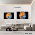 thumbnail image 4 of Elephant Stock Yin Yang Elements Wall Art - Horizontal Multi Panel Canvas - Living Room Wall Decor - Wellness Multi Panel - Orange And Blue Decor - 65" x 42", 4 of 8