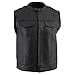 thumbnail image 3 of Milwaukee Leather LKM3720 Men's Black Leather Club Style Motorcycle Rider Vest with Concealed Snap Button Closure - 4X-Large, 3 of 4