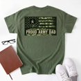 thumbnail image 2 of Vintage Proud Army Dad Camo American Flag Veteran Gift T-Shirt, 2 of 3
