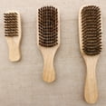 thumbnail image 3 of Men's beard styling pig Mane beard brush double sided wooden handle hair brush comb nylon beard brush-S, 3 of 5