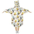 thumbnail image 2 of joogoo Wearable Blanket Hoodie for Cute Parrot Birds Flannel Sherpa Pocket 3-14 YR S, 2 of 7