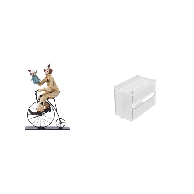 Figuras de payasos, adorno de mesa, escultura de resina, caja para guardar papel higiénico, toallero acrílico, montaje en pared, acabado liso, apto pa