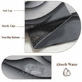 thumbnail image 6 of Round Rugs 3Ft, Black Grey Ombre Round Area Rug Washable Indoor Throw Carpet, Modern Moire Aesthetics Geometric Abstract Small Non Slip Circle Rug for Bedroom Living Room Home Decor Aesthetic, 6 of 8
