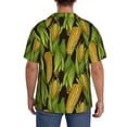thumbnail image 3 of Sikiie Corn 2 Men's Wrinkle Free Untucked Cuban Shirt Business Casual Button Down Shirts Short Sleeve Shirt4X-Large, 3 of 5