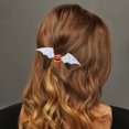thumbnail image 2 of Unique Bargains 1 Pc Hair Clip Halloween Bat Wing Pumpkin Hair Clips for Women Silver Tone, 2 of 5