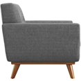 thumbnail image 4 of Hawthorne Collections Contemporary Upholstered Fabric Accent Arm Lounge Chair and Ottoman in Gray, 4 of 6