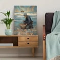 thumbnail image 5 of Girl in Front of Huge Wave Canvas Print, Wall Art for Living Room Bedroom Office Hotel Cafe Hallway, 5 of 8