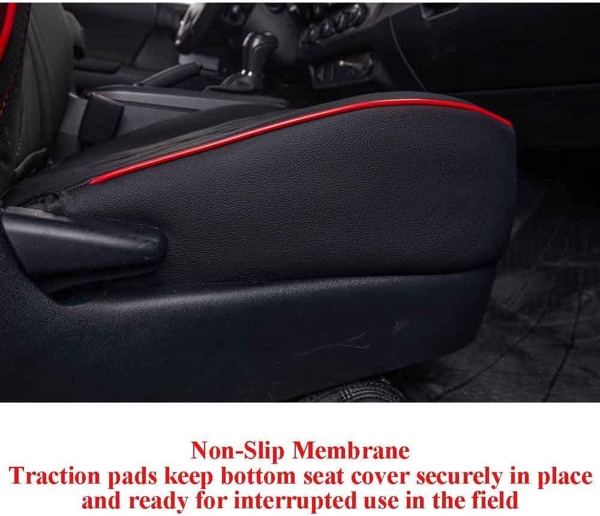 Armrest Cover For 2019-2024 Subaru Forester - Black Leather Console Protector