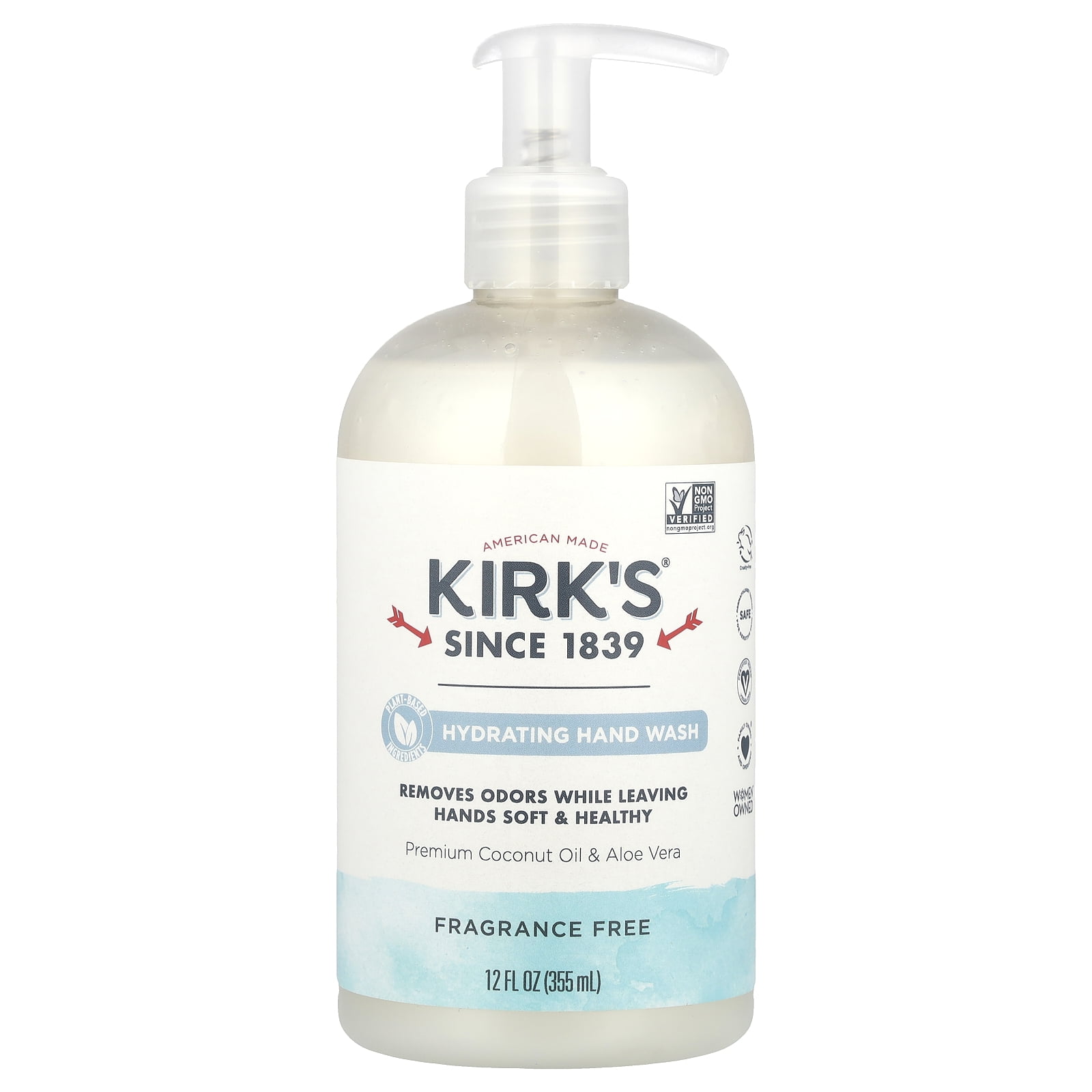 Kirk s Natural - Odor Neutralizing Hydrating Liquid Hand Soap Fragrance Free - 12 fl. oz.