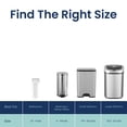 thumbnail image 6 of Nine Stars Automatic Bathroom Trash Can, 1.85 Gallon Plastic Motion Sensor Garbage Bin with Soft Close Lid, White, 6 of 7
